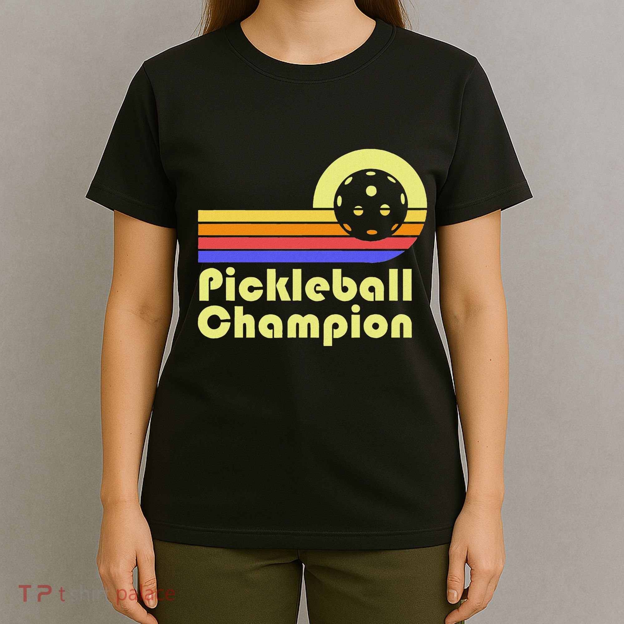 Vintage Pickleball Player Funny Retro Pickleball Champion T-Shirt