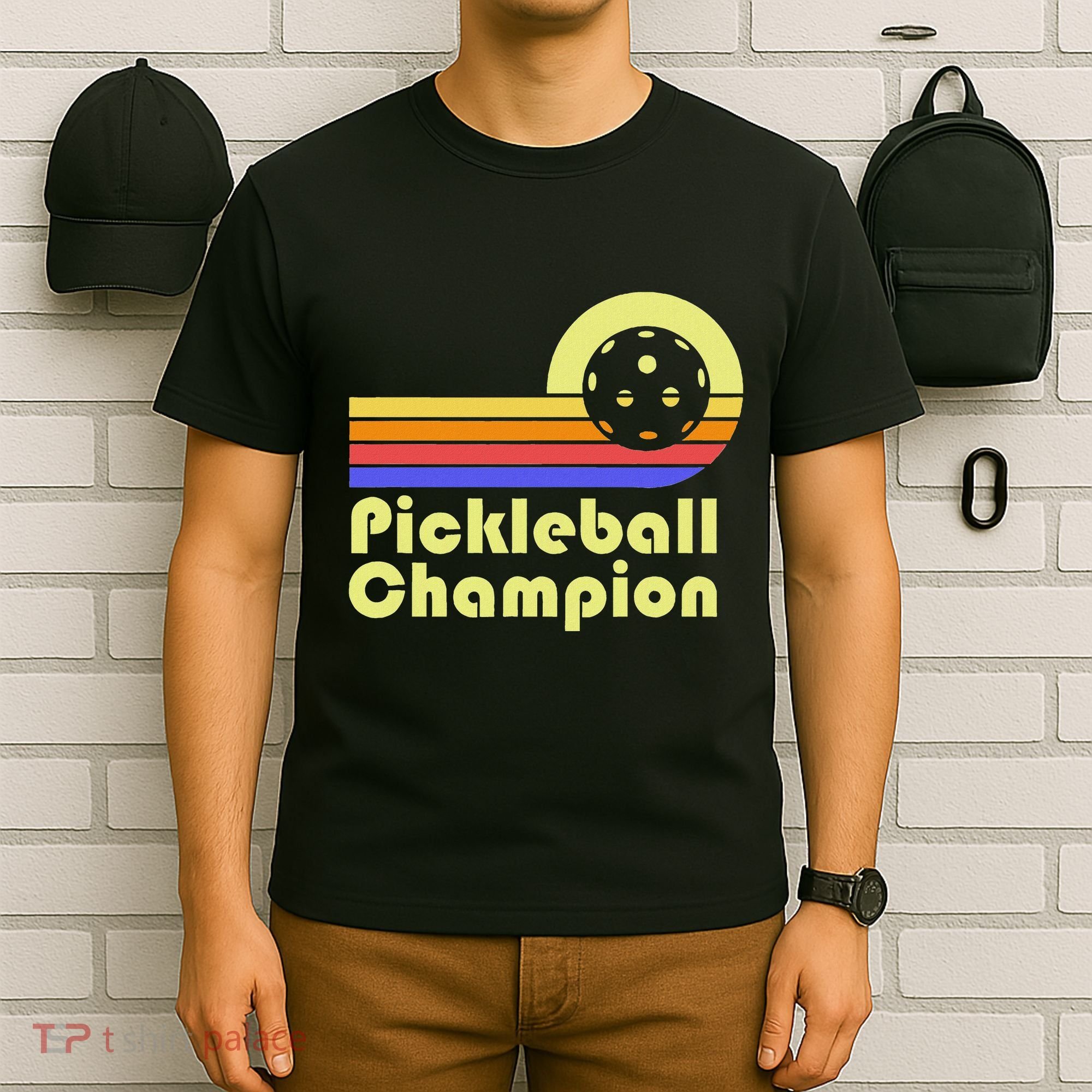 Vintage Pickleball Player Funny Retro Pickleball Champion T-Shirt