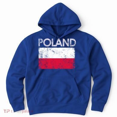 Vintage Poland Polish Flag Pride Gift Hoodie