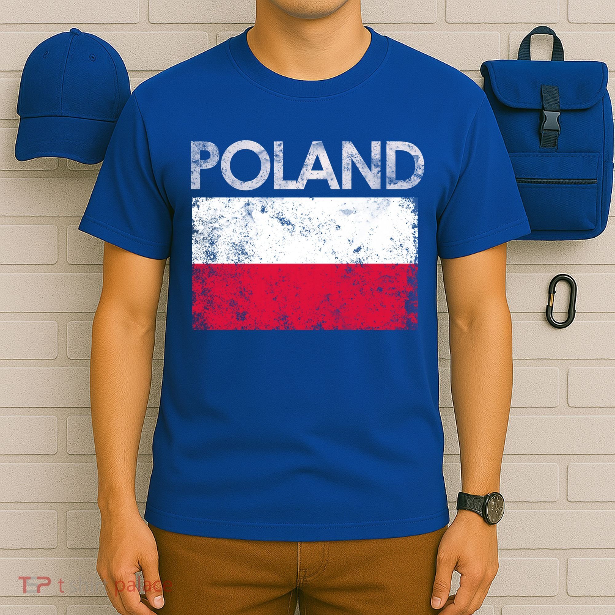 Vintage Poland Polish Flag Pride Gift T-Shirt