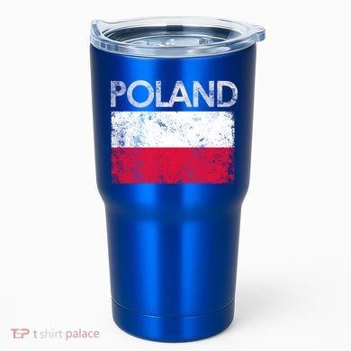 Vintage Poland Polish Flag Pride Gift Tumbler