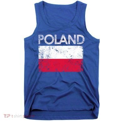 Vintage Poland Polish Flag Pride Gift Tank Top