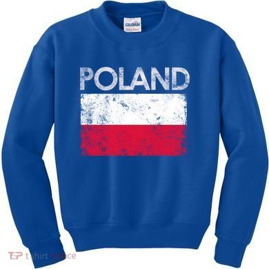 Vintage Poland Polish Flag Pride Gift Kids Sweatshirt