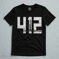 Vintage Pittsburgh Pennsylvania 412 Area Code Skyline T-Shirt thumb 5