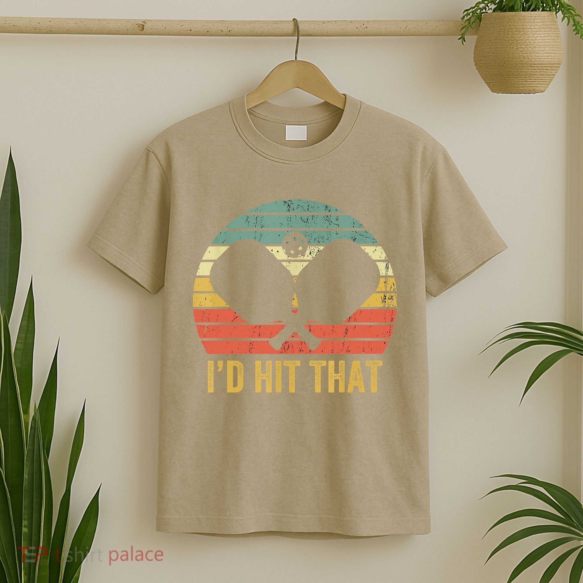 Vintage Pickleball Player Funny I'd Hit That Retro Gift T T-Shirt