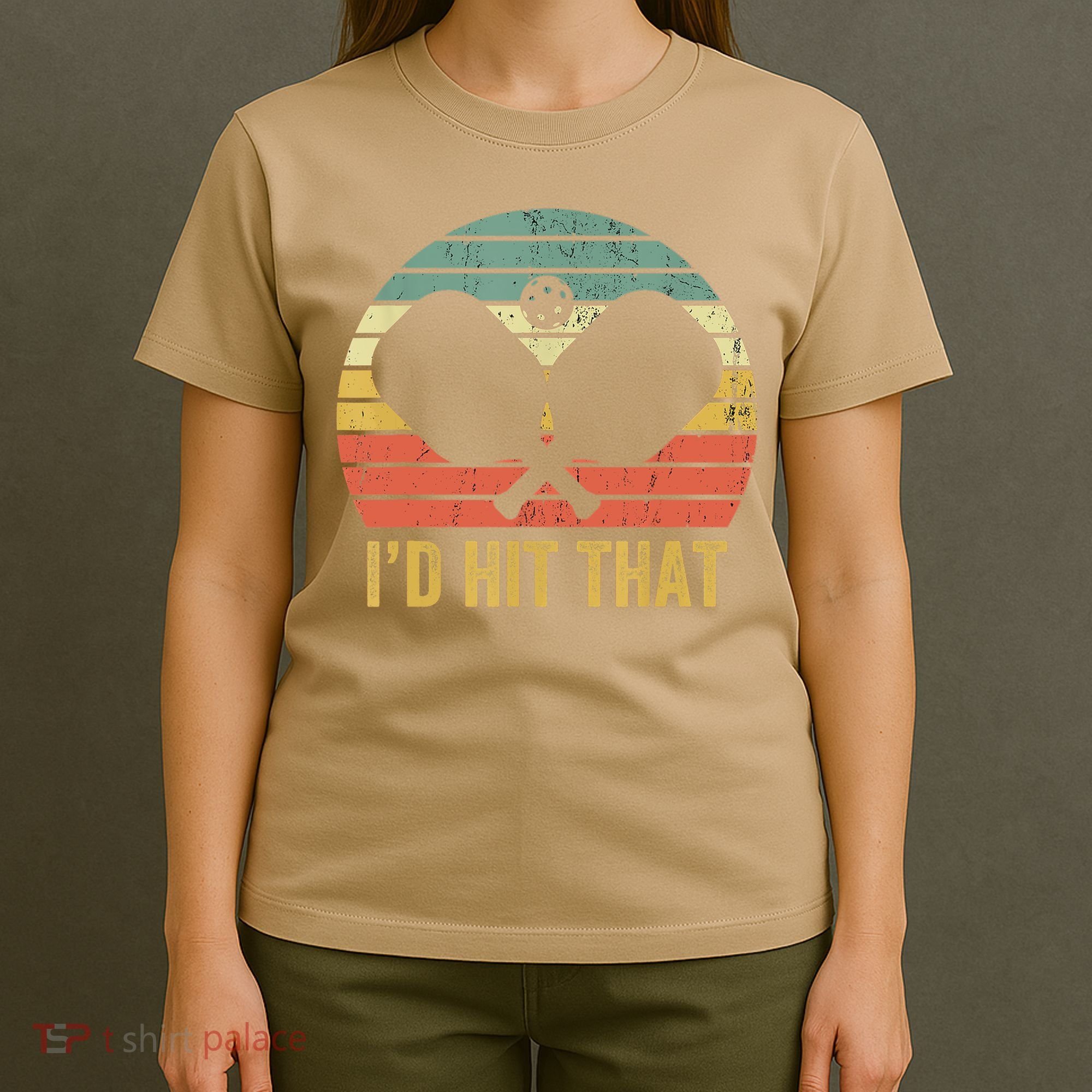 Vintage Pickleball Player Funny I'd Hit That Retro Gift T T-Shirt