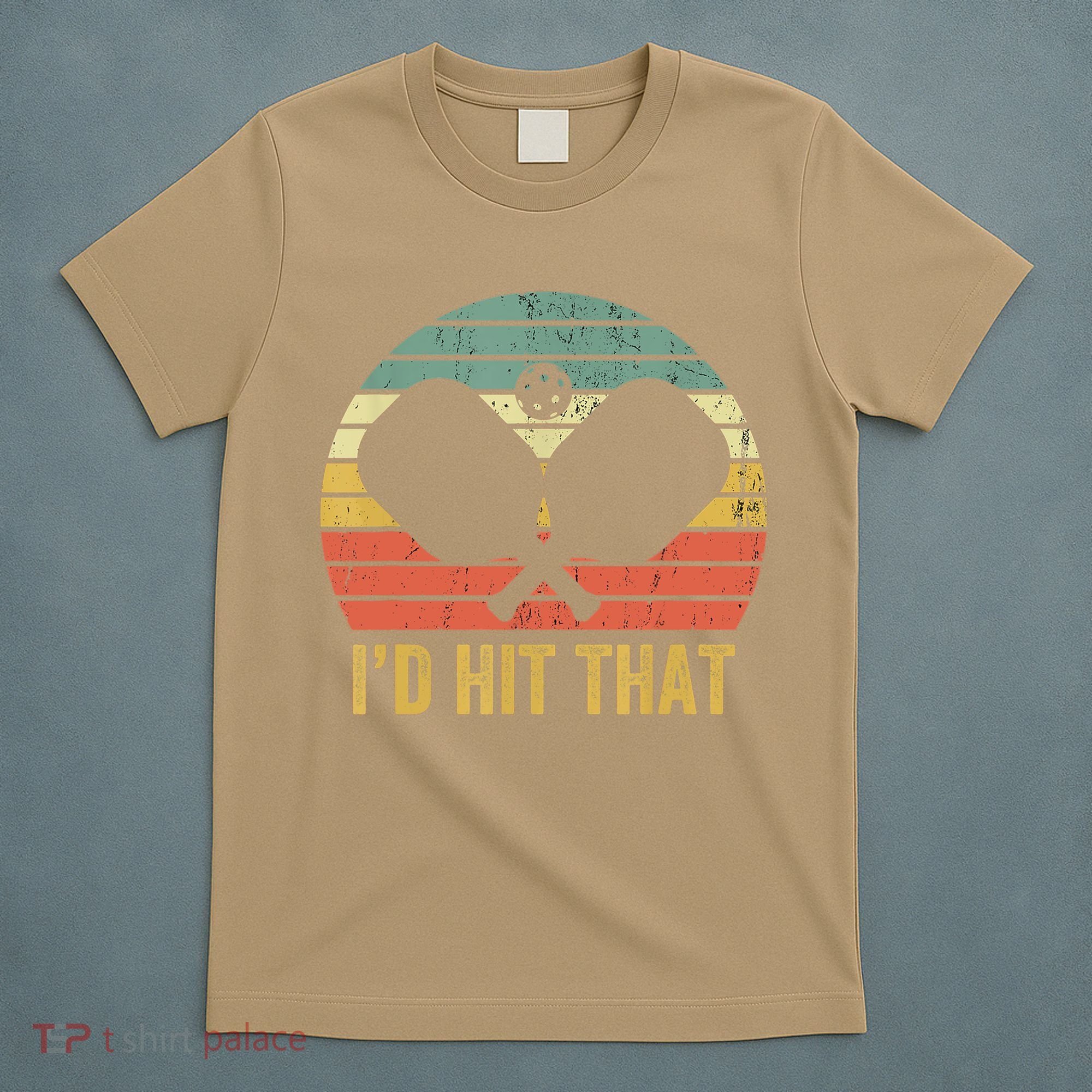 Vintage Pickleball Player Funny I'd Hit That Retro Gift T T-Shirt