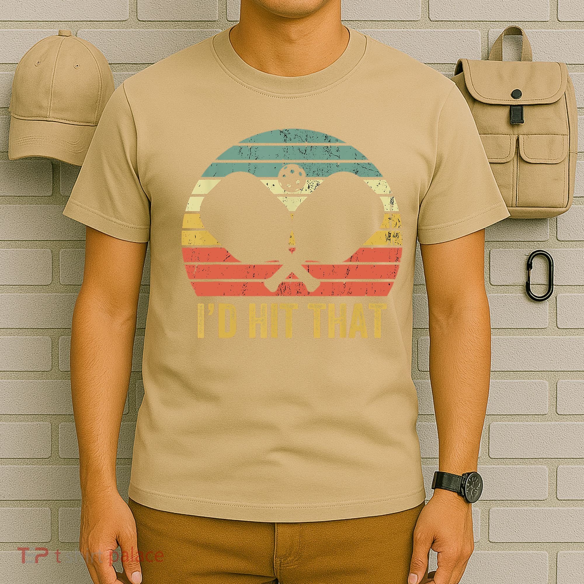 Vintage Pickleball Player Funny I'd Hit That Retro Gift T T-Shirt