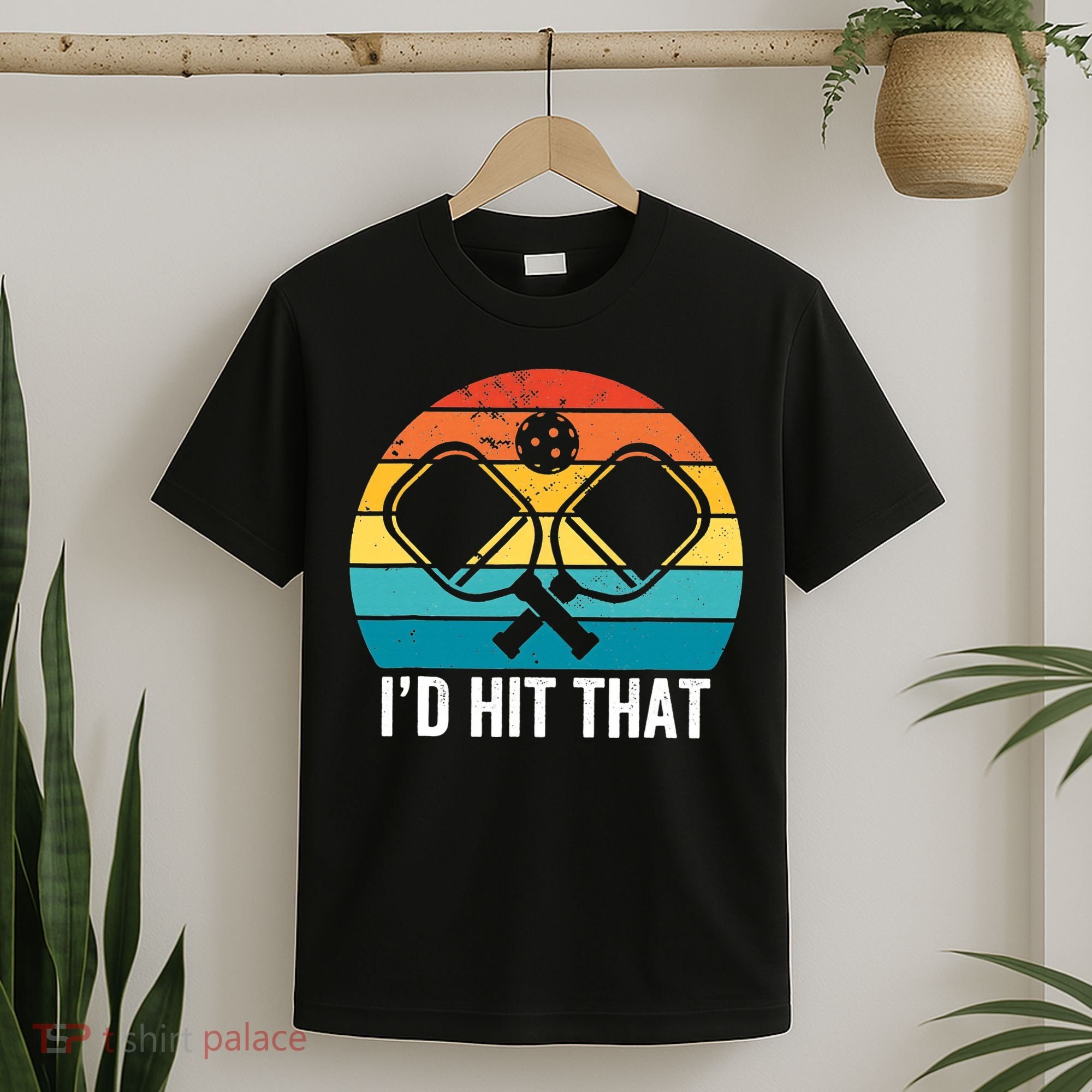 Vintage Pickleball Player Funny I'd Hit That Retro Gift T-Shirt