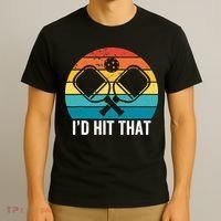Vintage Pickleball Player Funny I'd Hit That Retro Gift T-Shirt thumb 3