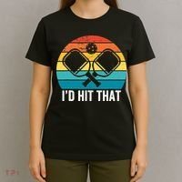 Vintage Pickleball Player Funny I'd Hit That Retro Gift T-Shirt thumb 4