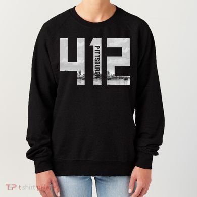 Vintage Pittsburgh Pennsylvania 412 Area Code Skyline Women's Sweatshirt