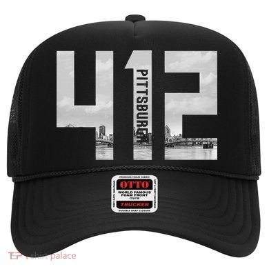 Vintage Pittsburgh Pennsylvania 412 Area Code Skyline Hat
