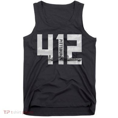 Vintage Pittsburgh Pennsylvania 412 Area Code Skyline Tank Top