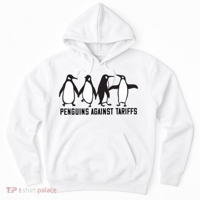 Vintage Penguins Protest Against Funny Penguins Tariffs  Hoodie