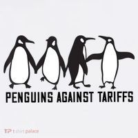 Vintage Penguins Protest Against Funny Penguins Tariffs  T-Shirt thumb 7