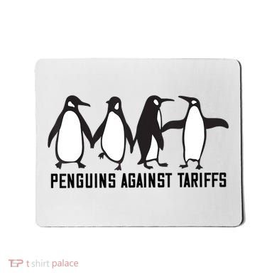 Vintage Penguins Protest Against Funny Penguins Tariffs  Mousepad