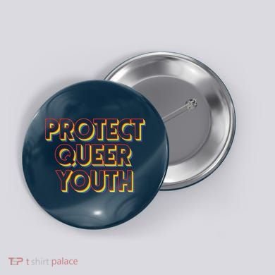 Vintage Protect Queer Rainbow LGBT Rights Pride Button