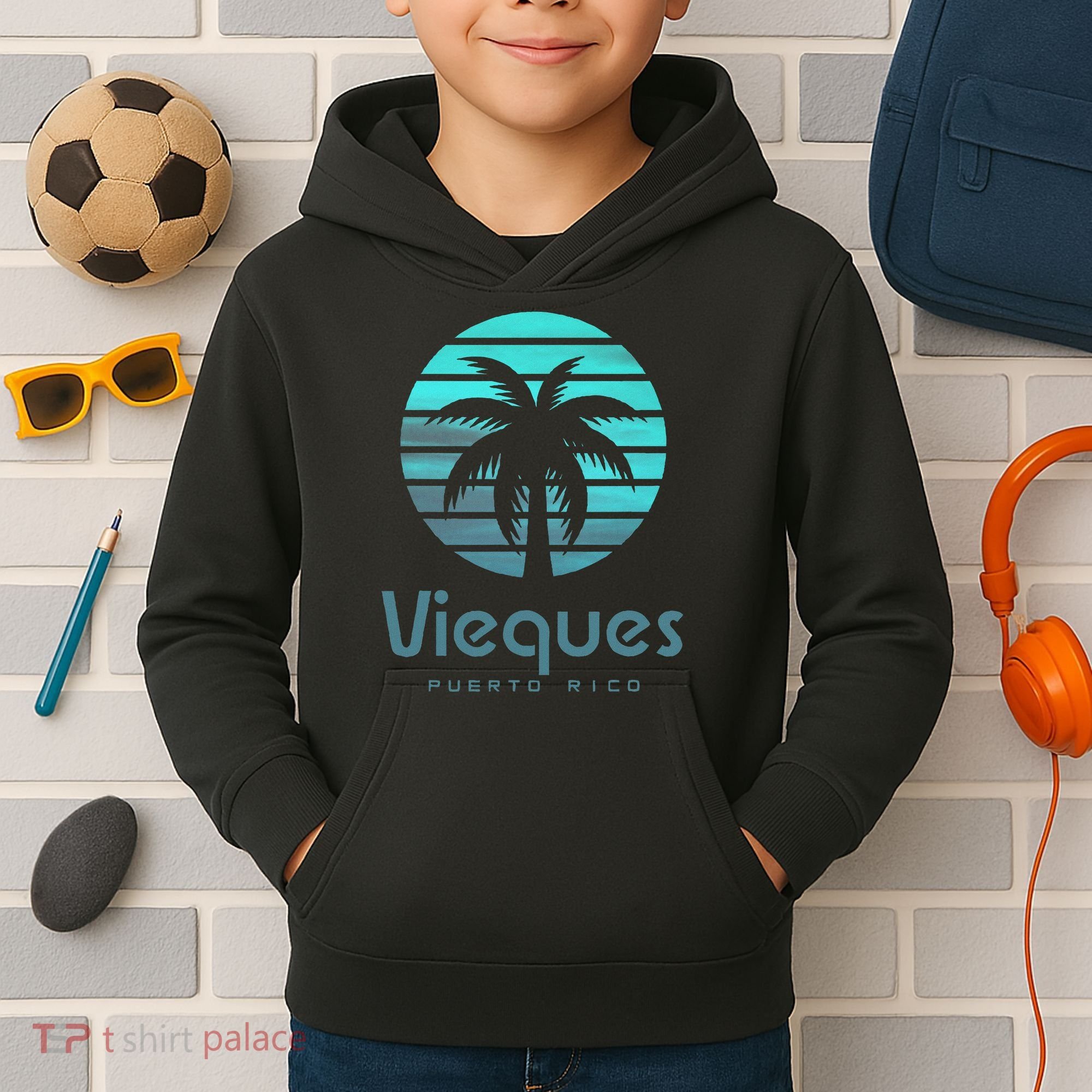 Vieques Puerto Rico Kids Hoodie