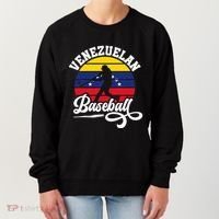 Venezuela Pride Roots Baseball Player Retro Softball Women's Sweatshirt thumb 0