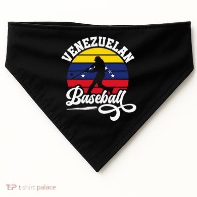 Venezuela Pride Roots Baseball Player Retro Softball USA-Made Doggie Bandana