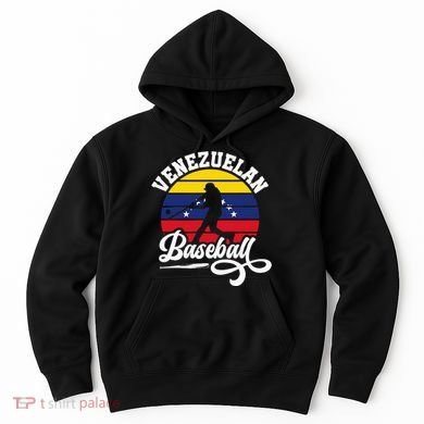 Venezuela Pride Roots Baseball Player Retro Softball Hoodie