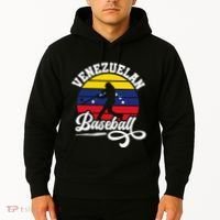 Venezuela Pride Roots Baseball Player Retro Softball Hoodie thumb 2