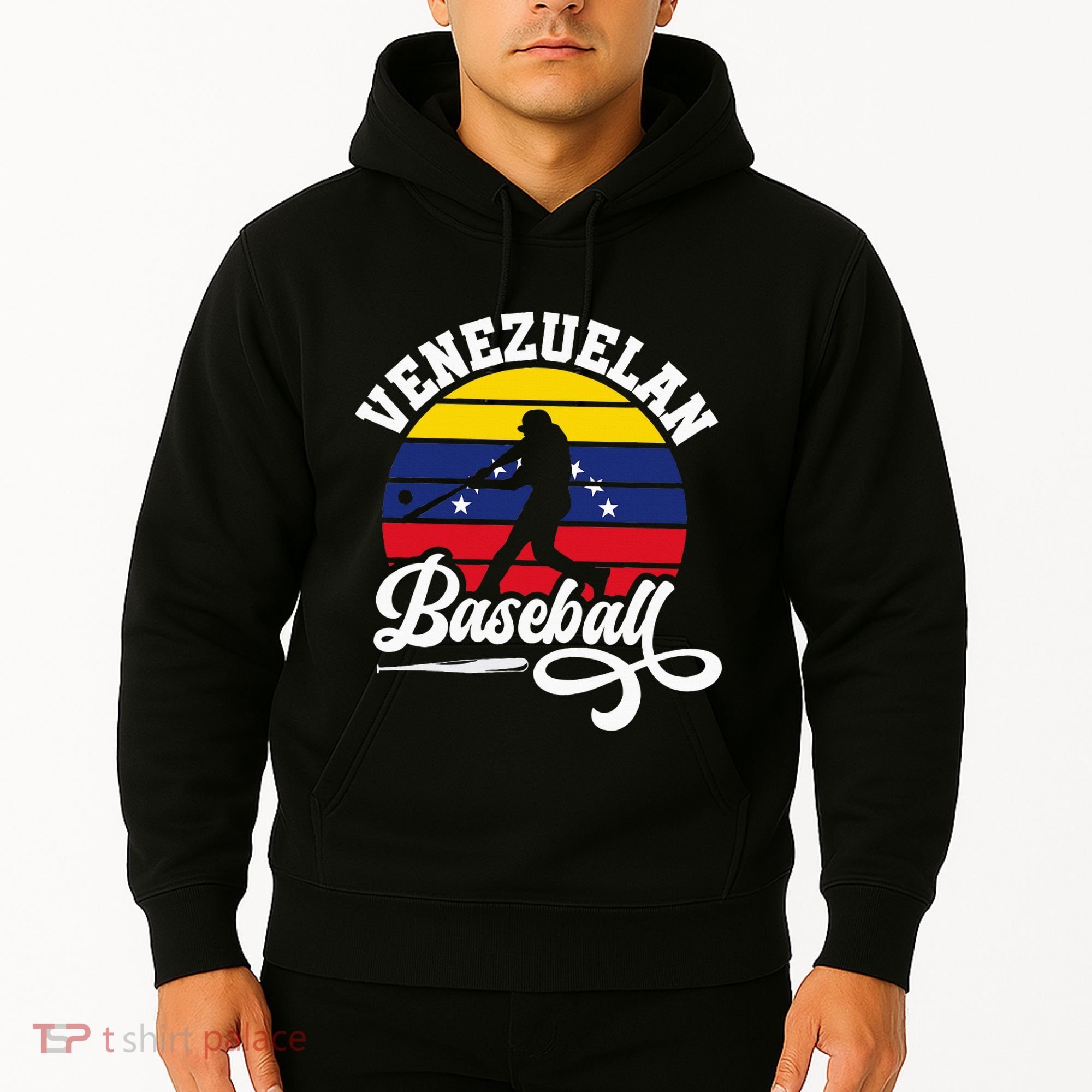 Venezuela Pride Roots Baseball Player Retro Softball Hoodie
