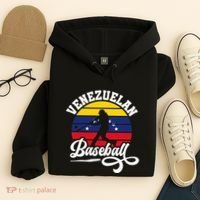 Venezuela Pride Roots Baseball Player Retro Softball Hoodie thumb 4