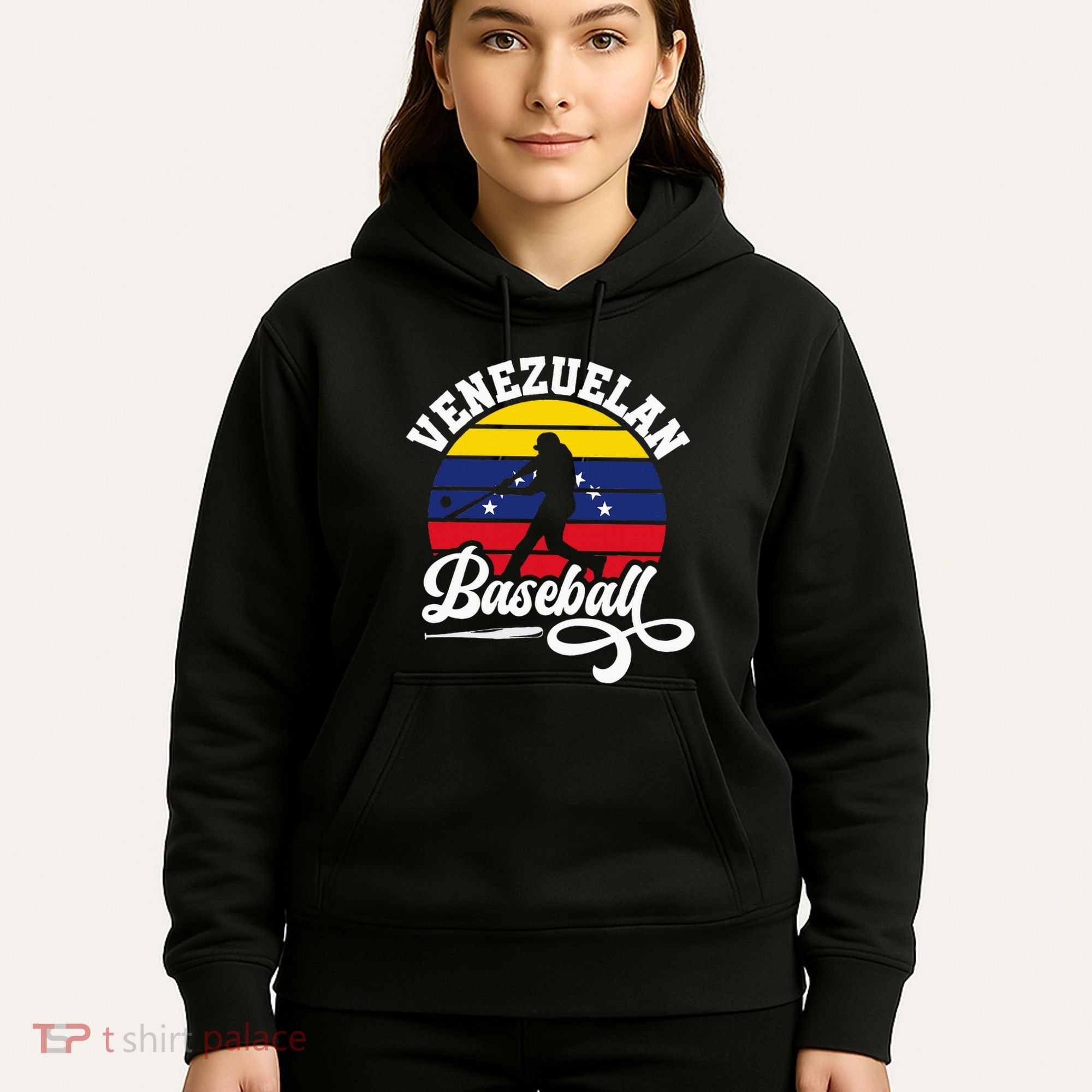 Venezuela Pride Roots Baseball Player Retro Softball Hoodie