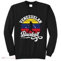 Venezuela Pride Roots Baseball Player Retro Softball Sweatshirt thumb 0