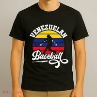 Venezuela Pride Roots Baseball Player Retro Softball T-Shirt thumb 3