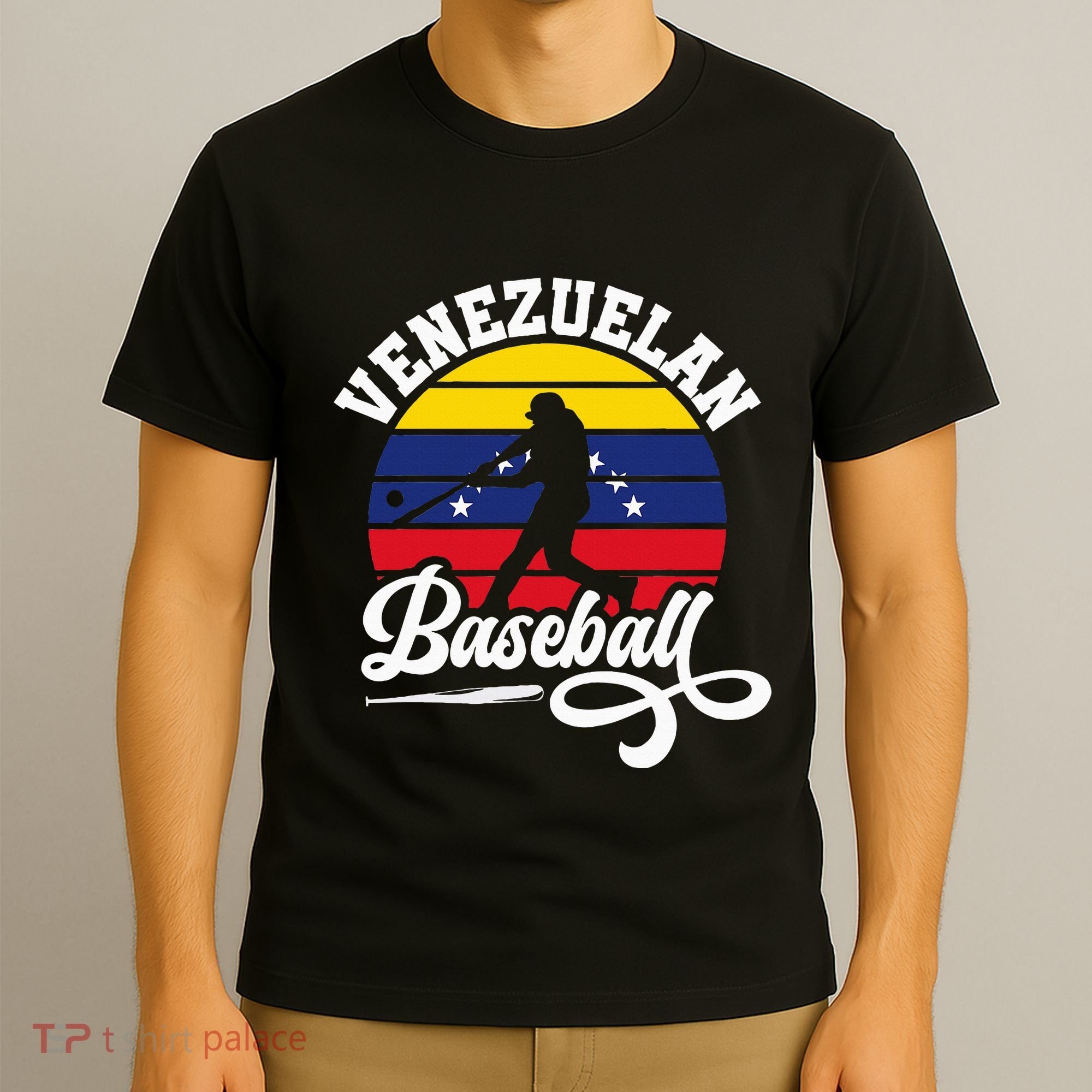 Venezuela Pride Roots Baseball Player Retro Softball T-Shirt