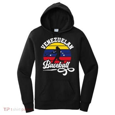 Venezuela Pride Roots Baseball Player Retro Softball Women's Hoodie
