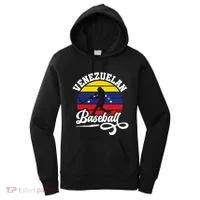 Venezuela Pride Roots Baseball Player Retro Softball Women's Hoodie thumb 0