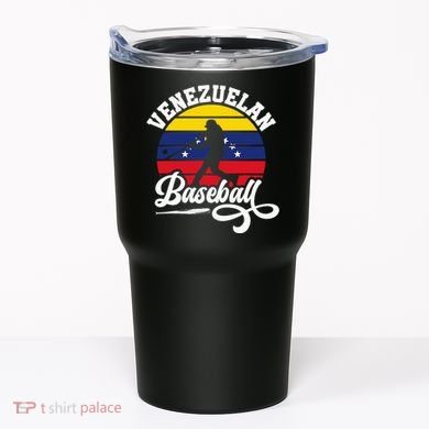 Venezuela Pride Roots Baseball Player Retro Softball Tumbler