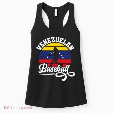 Venezuela Pride Roots Baseball Player Retro Softball Women's Tank Top