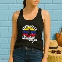 Venezuela Pride Roots Baseball Player Retro Softball Women's Tank Top thumb 2