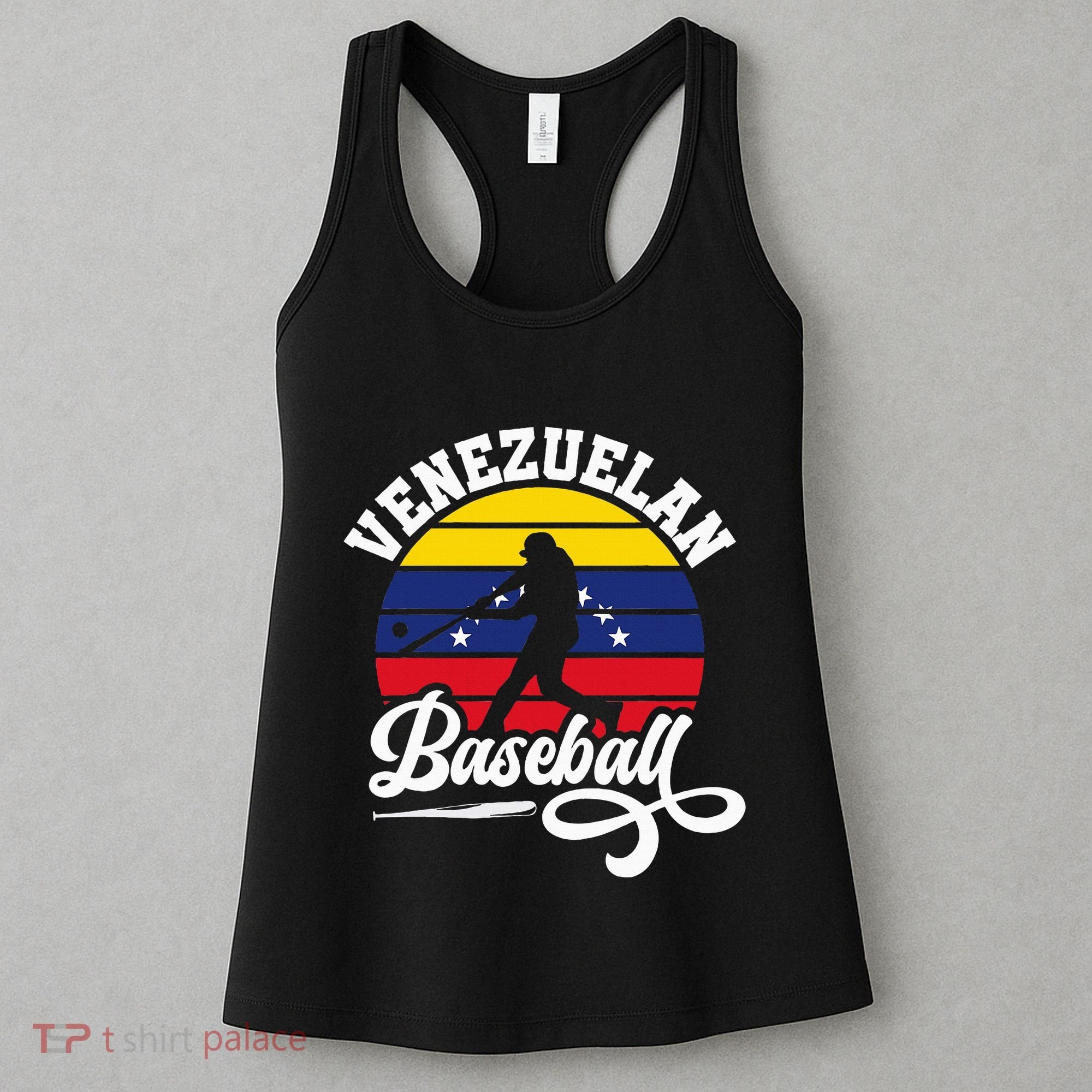 Venezuela Pride Roots Baseball Player Retro Softball Women's Tank Top