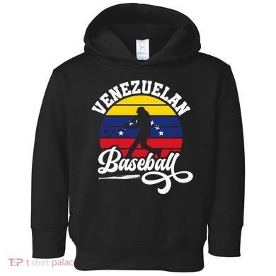 Venezuela Pride Roots Baseball Player Retro Softball Toddler Hoodie