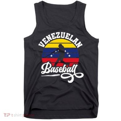 Venezuela Pride Roots Baseball Player Retro Softball Tank Top