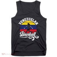 Venezuela Pride Roots Baseball Player Retro Softball Tank Top thumb 0
