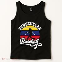 Venezuela Pride Roots Baseball Player Retro Softball Tank Top thumb 2