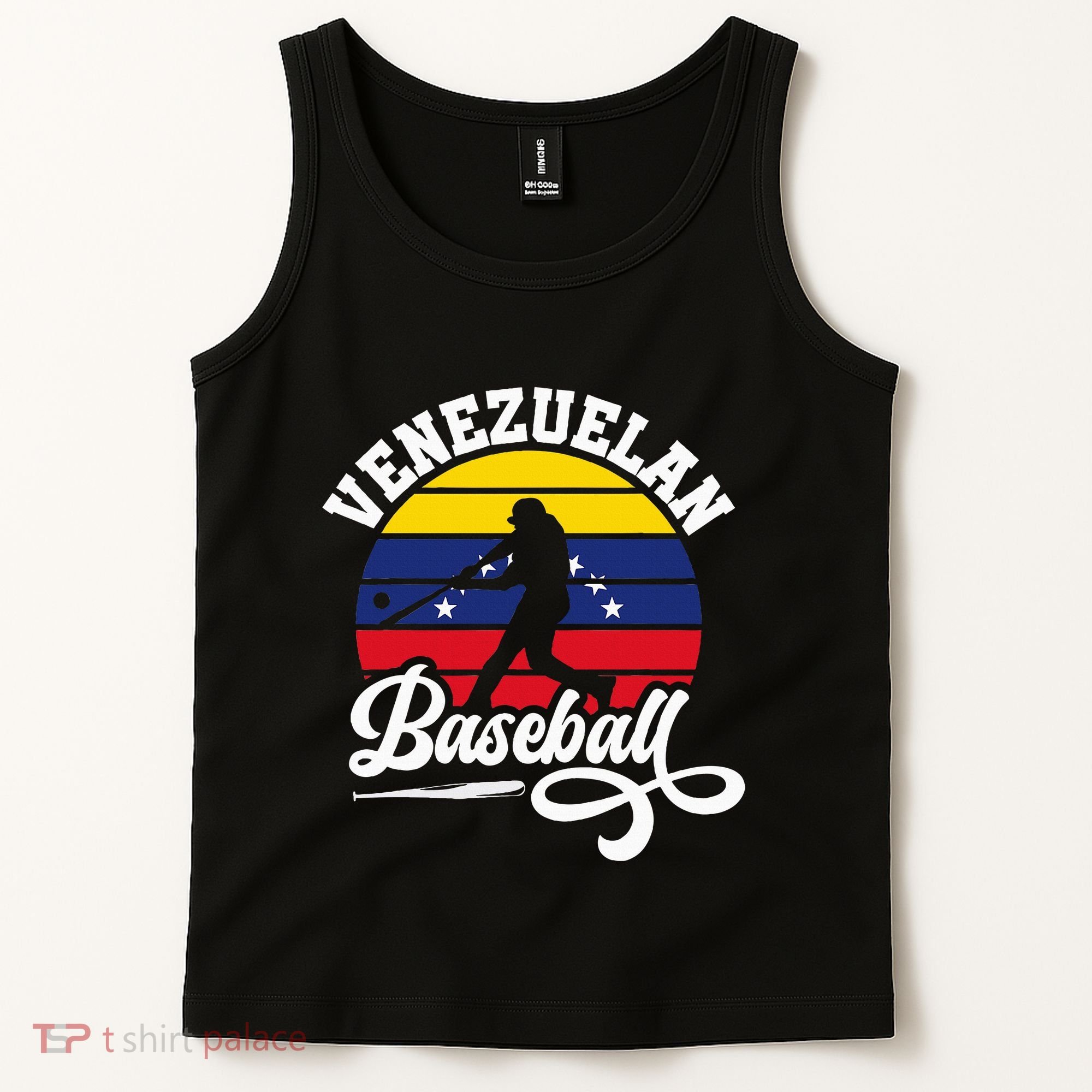 Venezuela Pride Roots Baseball Player Retro Softball Tank Top