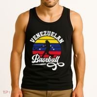Venezuela Pride Roots Baseball Player Retro Softball Tank Top thumb 3