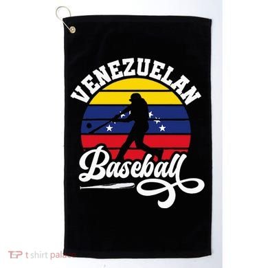 Venezuela Pride Roots Baseball Player Retro Softball Golf Towel