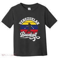 Venezuela Pride Roots Baseball Player Retro Softball Toddler T-Shirt thumb 0