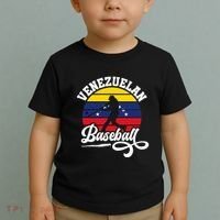 Venezuela Pride Roots Baseball Player Retro Softball Toddler T-Shirt thumb 2