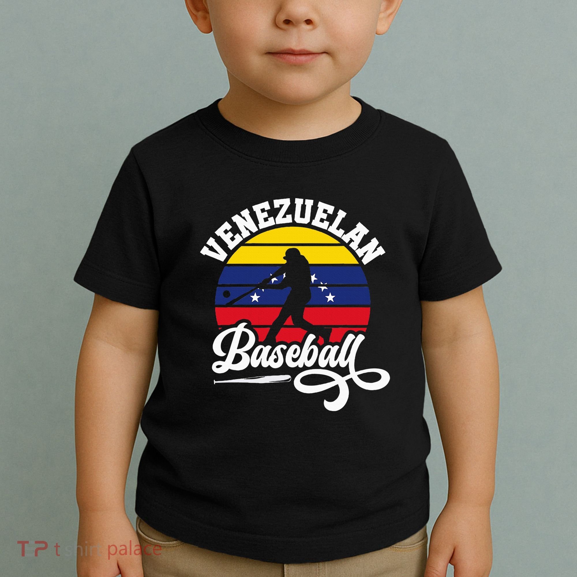 Venezuela Pride Roots Baseball Player Retro Softball Toddler T-Shirt