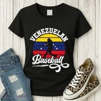 Venezuela Pride Roots Baseball Player Retro Softball Women's T-Shirt thumb 3